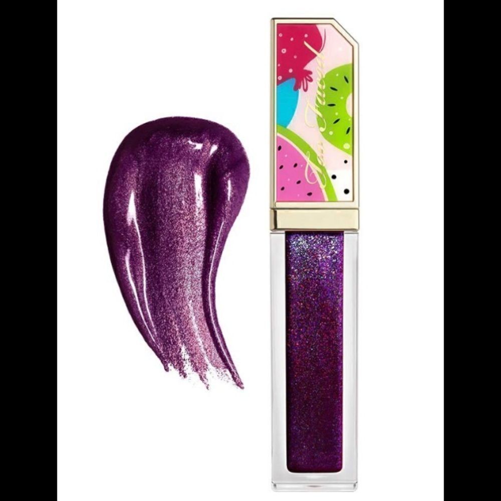 1 LEFT! Too Faced Tutti Fruiti Who Gives A Fig Lip Glaze